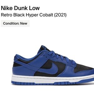 The Nike Dunk Low Retro Black Hyper Cobalt (2021)